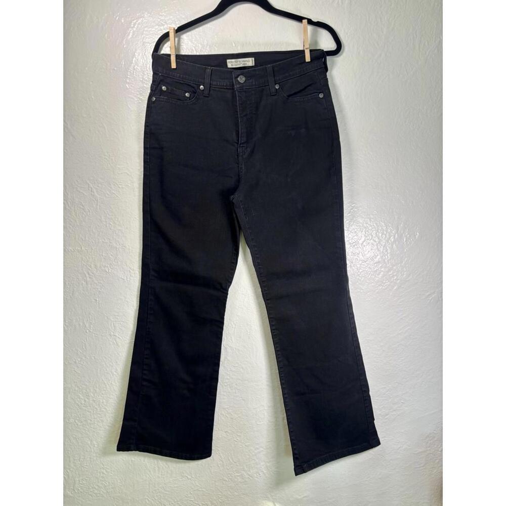 Levi's 512 Bootcut Black Jeans Perfectly Slimming‎ Sz 14 S/C Womens Farm Cabin